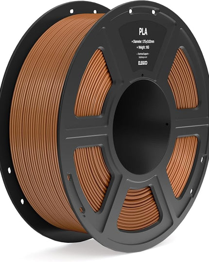 ELEGOO PLA Filament 1.75mm Brown 1KG, 3D Printer Filament Dimensional Accuracy +/- 0.02mm, 1kg Spool(2.2lbs) Fit Most FDM 3D Printers