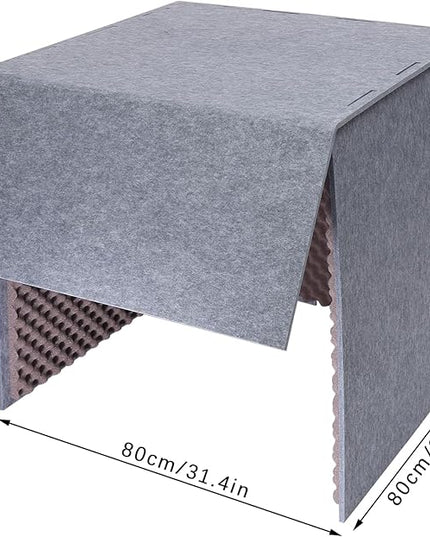 Desktop Soundproof Cover, Portable Vocal Recording Booth Isolation Booth Small Music Recording Studio Vocal Sound Absorbing Shield Sound Proof Foam Panels for Offices,Home,Recording Studios (Purple)