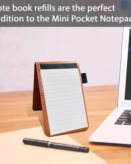 Nichela 8 Pcs Note Pads Refills 3 x 5 inches Memo Small Notebook Writing Pads with 30 Sheets Each Pad College Ruled Lined Paper NotePads White