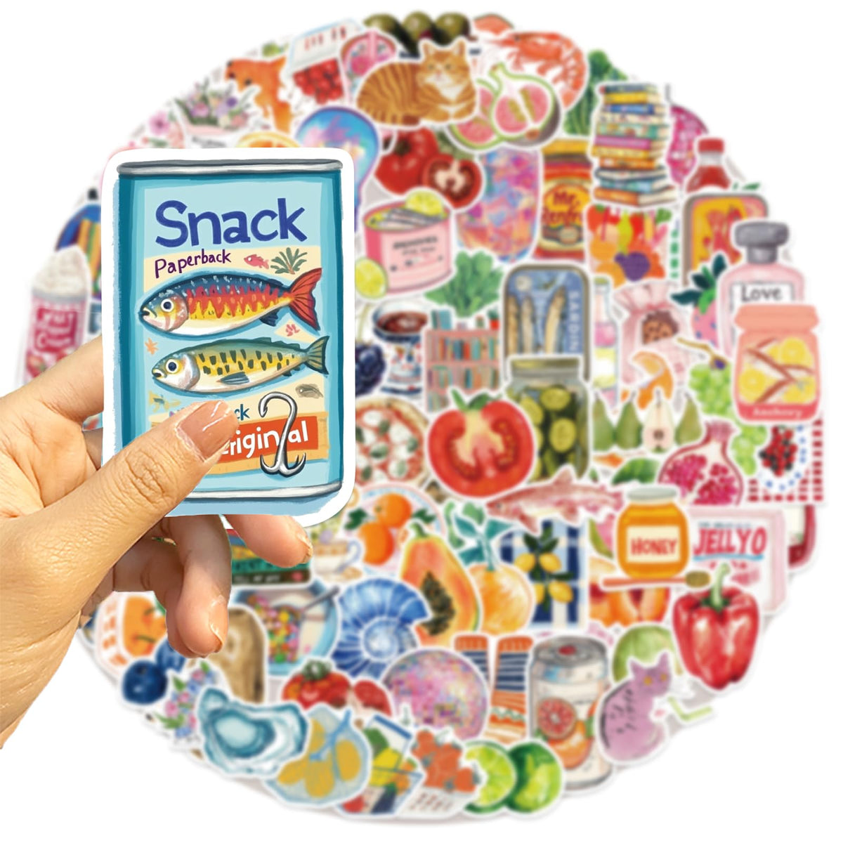 100Pcs Vintage Aesthetic Stickers Cute Girly Coquette Stickers Food Sticker Waterproof Vinyl Decals Laptop Water Bottles Journaling Scrapbooking Sticker Pack for Teens and Adults