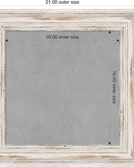 Amanti Art White Framed Magnetic Board 21x21 Small Vision Board for use with Magnets, 100% Metal Sheet to Display Items as Office Decor or for Home Organization in mudroom, Kitchen or Kids Room