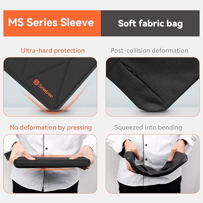 Smatree MS28T Hard EVA Protective Sleeve with Stand Compatible for 13.4 inch ASUS ROG Flow Z13 2025 GZ302/2023 GZ301/2022, Protective Laptop Sleeve with Adjustable Stand, Waterproof Shockproof Cover