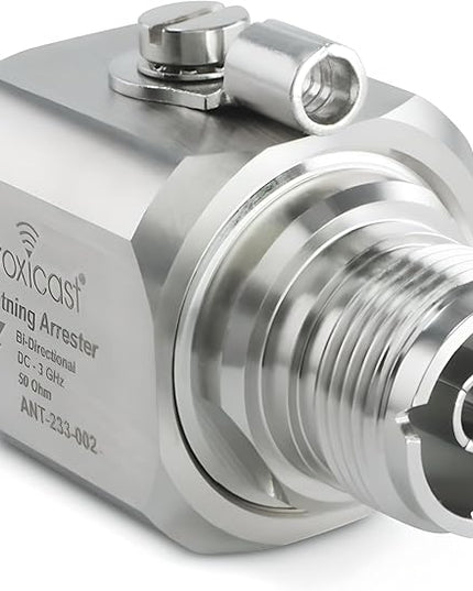 Proxicast Coaxial Lightning Arrester/Suppressor with UHF SO-239 Female Connectors - Pro-Grade Coax Cable Surge Protector for RF, HF, VHF, UHF, CB, Ham, Two-Way Radio and Other Antennas (ANT-233-002)