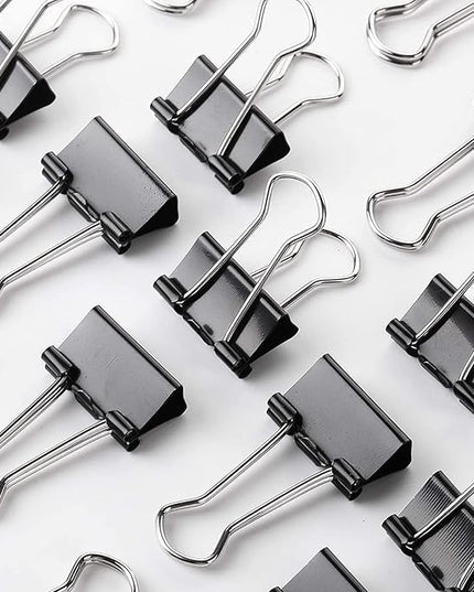 OWLKELA 1.6 Inch (40 Pack) Large Binder Clips, Black Paper Clamps for Office, School, and Home Supplies