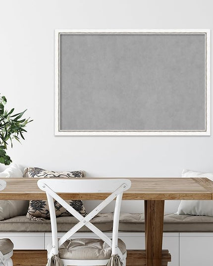 Amanti Art White Framed Magnetic Board 26x38 Large Vision Board for use with Magnets, 100% Metal Sheet to Display Items as Office Decor or for Home Organization in mudroom, Kitchen or Kids Room