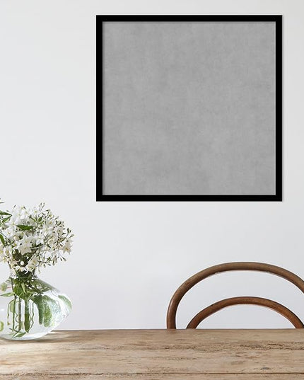 Amanti Art Black Framed Magnetic Board 21x21 Medium Vision Board for use with Magnets, 100% Metal Sheet to Display Items as Office Decor or for Home Organization in mudroom, Kitchen or Kids Room