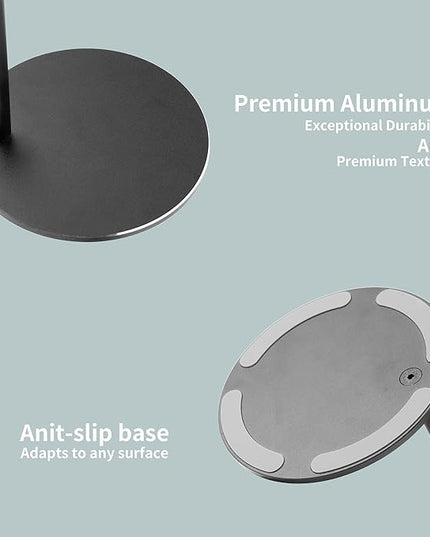 LinNature Aluminum Alloy Headphone Stand for Desk with Non-Slip Base - Universal headset stand Compatible with Over-Ear, On-Ear and Neckband Headphones (Black)