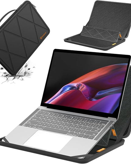 Smatree MS56 Hard EVA Protective Sleeve with Stand for 14 inch HP Pavilion Plus 14t-eh100/14-eh1047nr, for 14 inch ZBOOK Firefly G11/G11 A/G10/G9, for HP mt645 G8/Dragonfly Pro Laptop