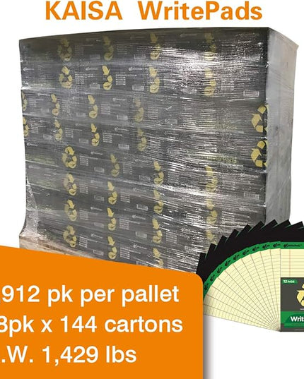 KAISA Legal Pad Writing Pads, 5"x8" Legal Ruled, 8.5"x11.75" Wide Ruled, 56GSM Paper Notepads, 12pads (Canary 48pad, 5x8inch)