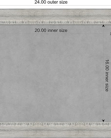 Amanti Art White Framed Magnetic Board 20x24 Small Vision Board for use with Magnets, 100% Metal Sheet to Display Items as Office Decor or for Home Organization in mudroom, Kitchen or Kids Room