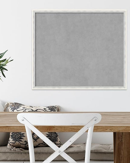 Amanti Art White Framed Magnetic Board 21x25 Medium Vision Board for use with Magnets, 100% Metal Sheet to Display Items as Office Decor or for Home Organization in mudroom, Kitchen or Kids Room