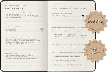 Full Focus French Blue Vegan Leather Planner by Michael Hyatt - The #1 Daily Planner to Set Annual Goals, Increase Focus, Eliminate Overwhelm, and Achieve Your Biggest Goals - Hardcover