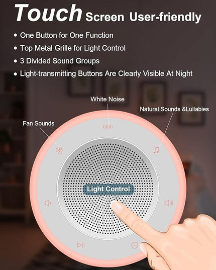 YYDSKIT Sound Machine,White Noise Machine for Baby with Night Light, 32 High Fidelity Sounds,Plug in,5 Timers & Memory Feature, Noise Machine for Baby Kids Adults,Home