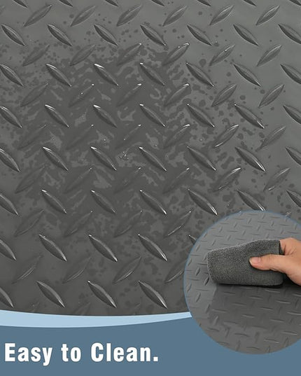 Anti Fatigue Mats Industrial 3' x 6' 15/16" Thick Ergonomic Standing Mat Commercial Kitchen Mat Heavy Duty Diamond Plate Cushioned Shop Floor Mats Helps Relieve Back and Leg Soreness, Grey