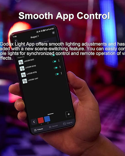 Godox LA300R RGB Video Light 330W Full-Color LED Light,Support NFC and APP Control for Video Photography and Vlogging