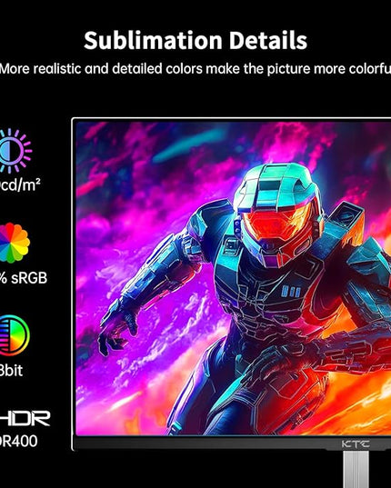 KTC 24.5 Inch 400Hz Gaming Monitor, FHD 1080P 240Hz Computer Monitor, Fast IPS, FreeSync/G-Sync Compatible, HDR400, DisplayPort x2 HDMI x2, VESA, Tilt Adjustable,H25X7