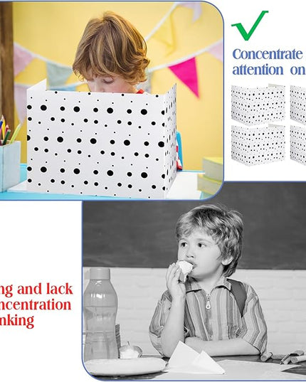 Crtiin 24 Pcs Privacy Folders for Students Desk Dividers Standard School Privacy Cardboard Board Testing Dividers Shield for Classroom Teacher Supplies Keep Eyes from roving(Classic)