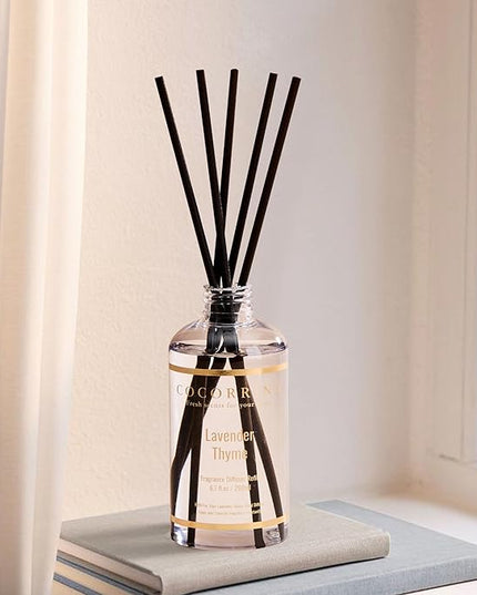 COCORRÍNA Refill- Lavender Thyme 6.7 Fl.oz Reed Diffuser Refill with 8 Sticks
