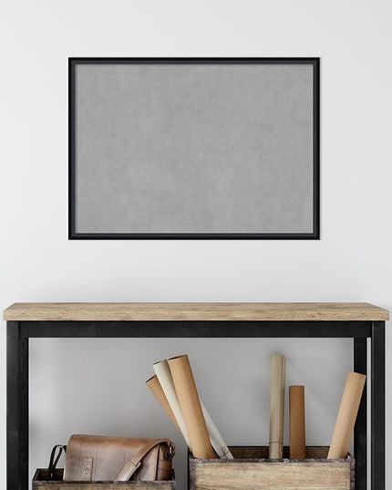 Amanti Art Black Framed Magnetic Board 21x29 Medium Vision Board for use with Magnets, 100% Metal Sheet to Display Items as Office Decor or for Home Organization in mudroom, Kitchen or Kids Room