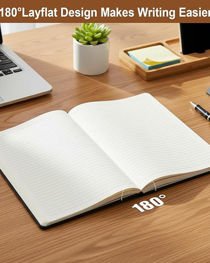 ViVin Lined Journal Notebooks for Work,192 Pages,Medium 5.5 x 8.3 inch,College Ruled,A5 Hardcover Journaling Notebooks for Writing,8 Pack Bulk,Dark Colored Series