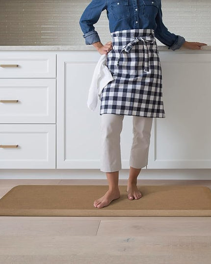 NewLife by GelPro Anti-Fatigue Designer Comfort Kitchen Floor Mat, 20" x48”, Grasscloth Khaki Stain Resistant Surface with 3/4” Thick Ergo-Foam Core for Health and Wellness