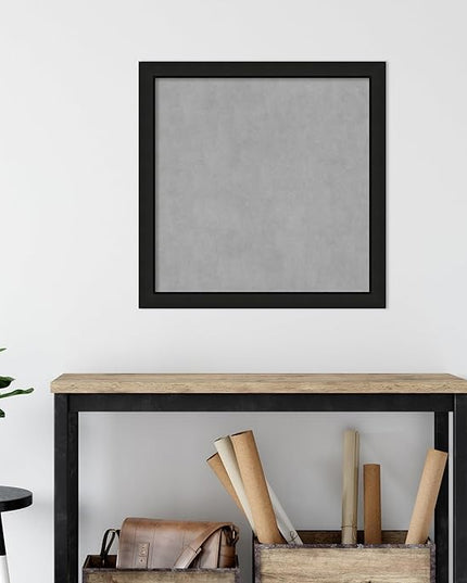 Amanti Art Black Framed Magnetic Board 27x27 Medium Vision Board for use with Magnets, 100% Metal Sheet to Display Items as Office Decor or for Home Organization in mudroom, Kitchen or Kids Room