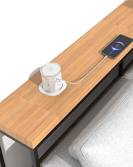 Pop Up Countertop Outlet with 15W Wireless Charger, 4 Outlets & 4 USB (2 PD20W USB-C) 3.15in Desk Hole Pop Up Power Outlet for Kitchen Countertop,Office Conference Table.ETL Listed