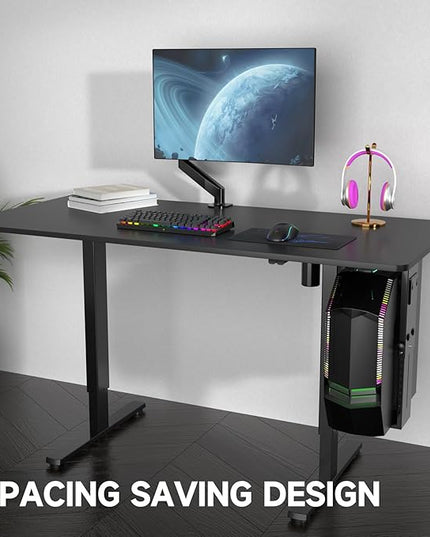 Suptek Adjustable Under Desk and Wall PC Mount,3.74 to 8.26 inch Wide Computer Case CPU Hanger Holder 360 Degree Rotatable Under-Desk PC Hanging Stand Holder Mount (ZJJ001)