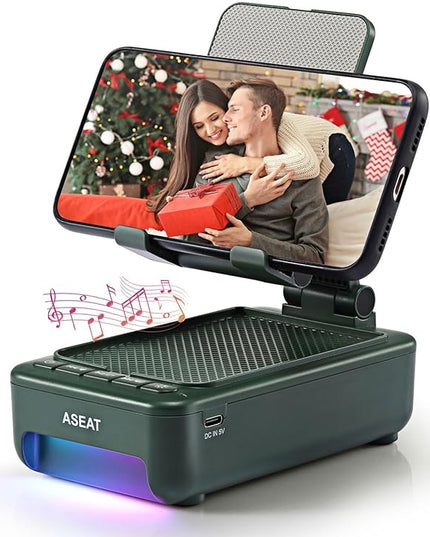 Gifts for Men Him, Cell Phone Stand with Bluetooth Speaker&Led Color Changing Light, Unique Gifts for Women Dad Her Husband, Birthday Gifts for Men