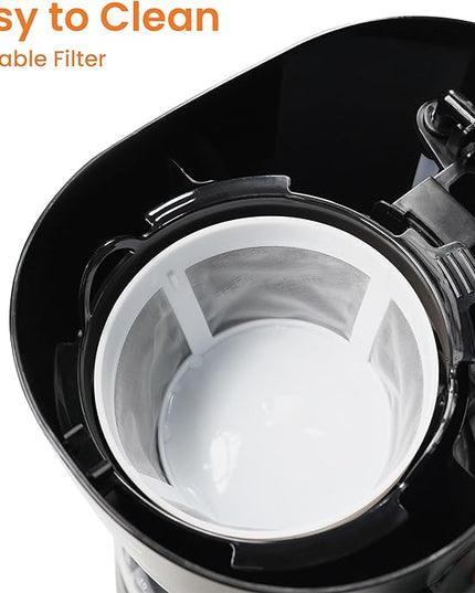 12-Cup Coffee Maker, 1.5L Drip Coffee Machine with One-Touch Brewing, Glass Carafe, Anti-Drip System, Reusable Filter, Easy-to-Use Home & Office Coffee Brewer