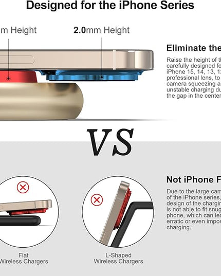 Magnetic Charging Station, 3 in 1 Faster Mag-Safe Wireless Charger Stand, Wireless Charging Pad for Apple Devices, iPhone 17/16/15/14/13/12 Series, iWatch Series, AirPods (Golden)