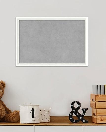 Amanti Art White Framed Magnetic Board 13x19 Small Vision Board for use with Magnets, 100% Metal Sheet to Display Items as Office Decor or for Home Organization in mudroom, Kitchen or Kids Room