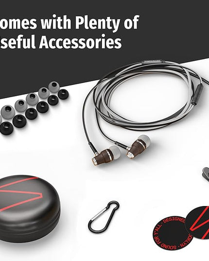 Symphonized Wired Earbuds with Microphone – 90% Noise Cancelling Ear buds with Mic, in Ear Headphones Wire for Computer & Phone, Earphones 3.5 mm Jack