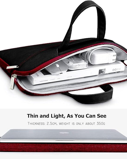 Hseok 17.3 Inch Laptop Shoulder Bag for Most 17.3" Dell Asus HP Lenovo Notebooks,Black & Red