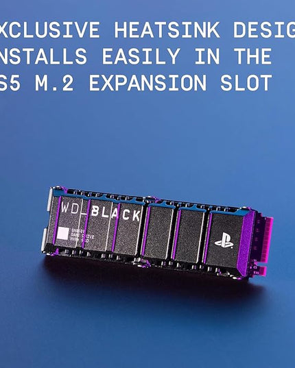 WD_BLACK 2TB SN850P NVMe M.2 SSD Officially Licensed Storage Expansion for PS5 Consoles, up to 7,300MB/s, with heatsink - WDBBYV0020BNC-WRSN