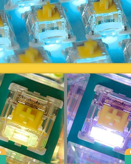 G Pro 3.0 Silvery Switch, Suitable for Mechanical Keyboards, 5-pin Linear/pre Lubricated/pin Enhanced Switch Compatible with PCB hot swapping (70)