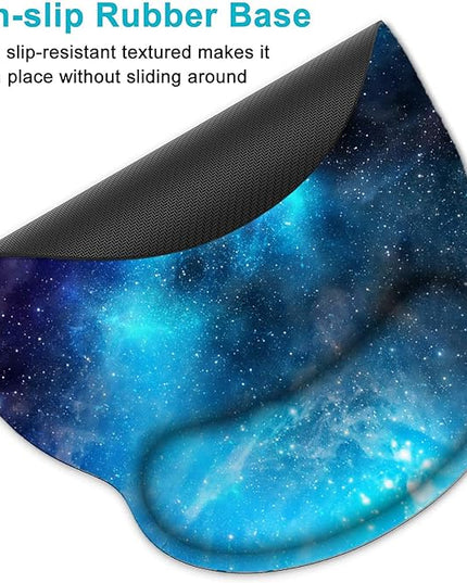 Keyboard Wrist Rest and Mouse Pad, Ergonomic Memory Foam Mouse Pad Wrist Support, Non-Slip & Pain Relief Mouse Pad and Keyboard Wrist Support, Comfortable Mousepad with Wrist Rest for Game, Office