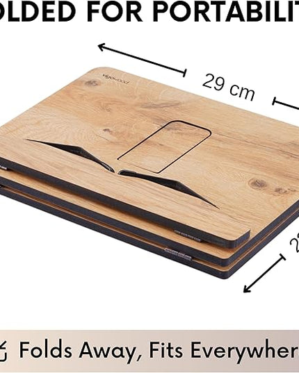 Vigo Wood Book Stand, Book Holder, Reading Stand, Cookbook Holder, Recipe Book Stand, Wooden Book Stands for Reading, Cookbook Stand for Kitchen, Book Holder for Reading in Bed (Oak)