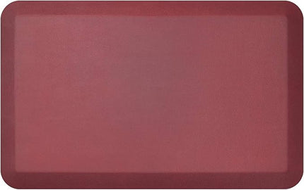 NewLife by GelPro Anti-Fatigue Designer Comfort Kitchen Floor Mat, 20" x32”, Leather Grain Cranberry