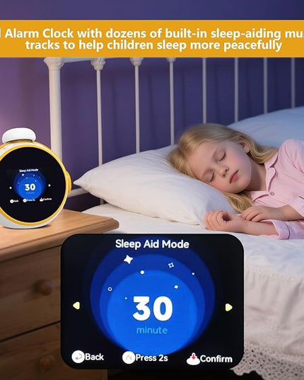 AI Clock, Alarm Clock for Kids, Clock with ChatGPT, AI Device, Sound Machine to Wake Alarm Clock for Toddlers and Kids,3-15 Years Bedroom, 2.4G WiFi, 2.8 Inch Screen