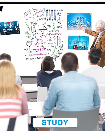 H-Qprobd 72"x48" White Board for Wall Large Magnetic Dry Erase Board with Black Aluminum Frame, Presentation Whiteboard Suitable for Home, Office, Classroom & Kitchen