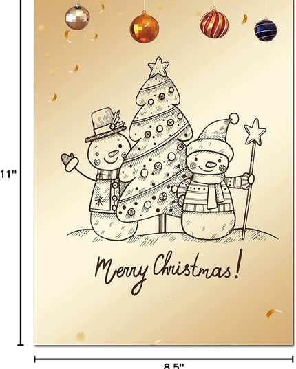 DUGUTUL Premium Festive Christmas Stationery Set Spread Holiday Joy, 48 Sheets, 8.5 x 11 Inches, 100gsm, Perfect for Personalized Gifts and Add Holiday Magic to Your Messages (G)