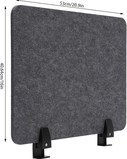 4 Pack Acoustic Desk Divider 21 x 16 Inch No Drilling Clamp-On Privacy Shields Panel Freestanding Desk Divider Desktop Sound Proof Dividers for Office Libraries School Student Desks