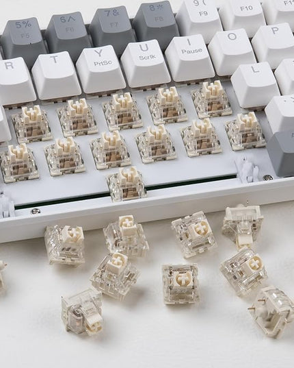 MageGee Gaming White Elephant Customized Linear Keyboard Switches - 110pcs, Pre Lubed 3 Pin 50gf Key Switches for Mechanical Gaming Keyboard