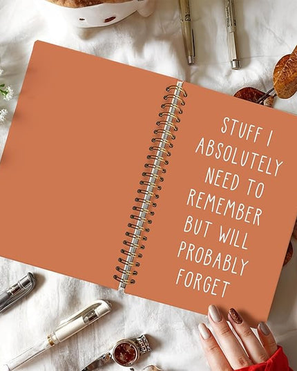 LIANGW Funny Orange Notebooks for Work, Funny Work Gifts for Coworkers & Boss, Coworker Office Gifts for Men Women, Fun Spiral Notebooks Journals for Writing, Funny Office Supplies 5.5x8.3 Inch