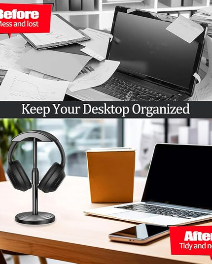 Headphone for Desk Hanger Holder Organizer Keeper Racks Storage Mount Gaming Headset Stand Premium Functional Craftmanship Headset Stand (Plastic)