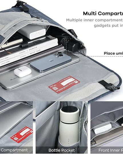 OIWAS Messenger Bag for Men, 15.6 Inch Laptop Crossbody Bags Women Casual Satchel Shoulder Bag College Travel Office Briefcase