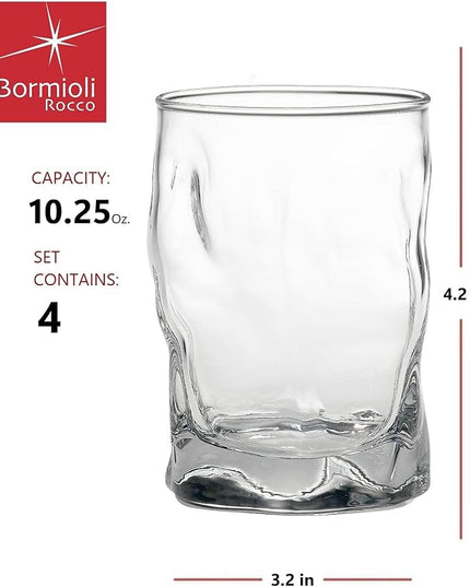 Bormioli Rocco Sorgente Water Glasses, Set of 4