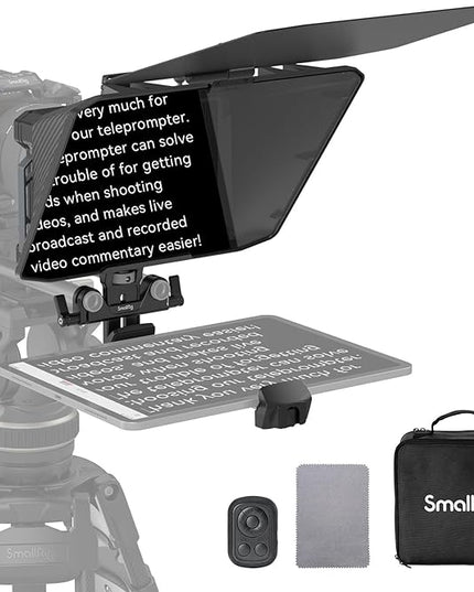 SMALLRIG Teleprompter for iPad Tablet up to 11 inch, NOT for Smartphone, SmallGoGo APP Supports PDF Picture Word TXT, Must Work with 15mm LWS Baseplate for Mirrorless DSLR Camcorder - 3646