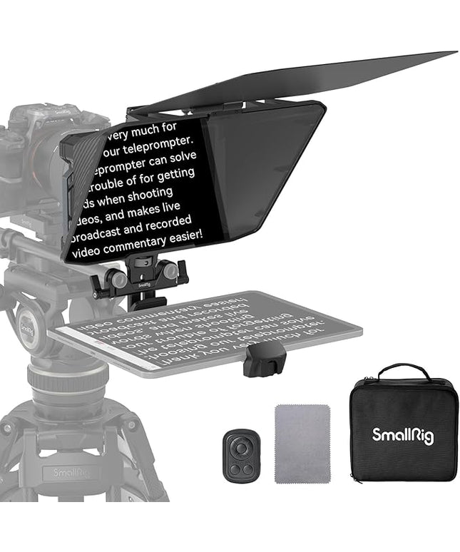 SMALLRIG Teleprompter for iPad Tablet up to 11 inch, NOT for Smartphone, SmallGoGo APP Supports PDF Picture Word TXT, Must Work with 15mm LWS Baseplate for Mirrorless DSLR Camcorder - 3646